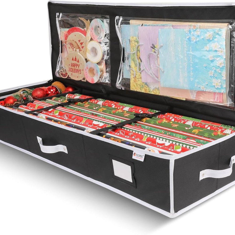 Multipurpose Wrapping Paper Storage & Clothing Storage Underbed Organizer
